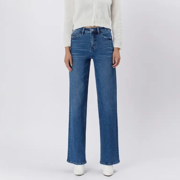 90'S SUPER HIGH RISE WIDE LEG JEANS TUMMY CONTROL - Picture 7 of 7